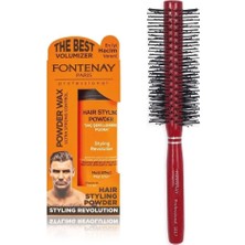 Fontenay Saç Şekillendirici Pudra Toz Wax Ultra Strong Profesyonel Saç Fırçası 1017 2'li Set