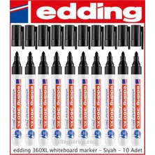 Edding 360XL Whiteboard Marker, Siyah, 10'lu Paket