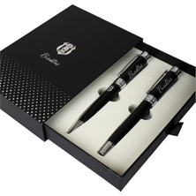 Beşiktaş Dekomus Ile Lisanslı Kutulu 2'li Dolma Kalem & Tükenmez Kalem Premium Set "dekomus Özel Kutu"