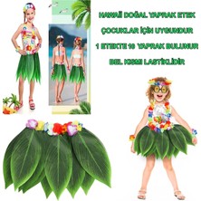 Fırsatkolik Mey Ithalat® Tropikal Esintili Hawaii Yapraklı Parti Eteği Çocuk Boy