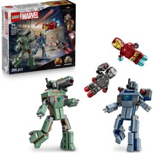 LEGO ǀ Marvel Iron Man ve War Machine, Hammer Insansız Hava Araçlarına Karşı 76320-7 Yaş ve Üzeri Süper Kahraman Seven Çocuklar Için Yaratıcı Oyuncak Yapım Seti, Harika Hediye Fikri (204 Parça)