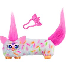 Furby Dj Furblets Berry-Cup-Cake Mini Elektronik Pelüş Oyuncak | Eğlenceli Uzatılabilir Ses Efektleri ve Müzikler | Furbish Konuşur | Beyaz ve Pembe