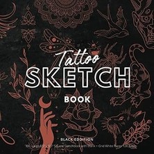 Tattoo Sketch Book: Black Eddition | Xxl Large 8,5” x 8,5” Square Sketchbook With Blank + Grid White Paper 120 Pages