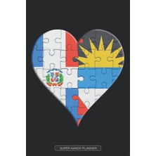 Planner: Dominican Antiguan & Barbudan Flag United Heart Jigsaw Puzzle Flags Of Dominican Republic Antigua & Barbuda