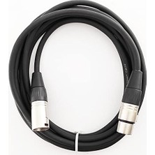 RJK0-972XLR-3BK Mikrofon Kablosu Xlr-Xlr Siyah 3 Metre Metal Siyah 0,22MM. Kablo