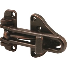 Defender Güvenlik U 11317 Swing Bar Kapı Koruyucu, Yüksek Güvenlikli Aux Kilidi, Klasik Bronz Kaplama, Tekli Paket