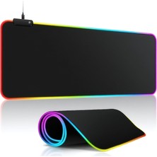 Rgb LED Gaming Mouse Pad 80X30 Xxl - 13 Renk Mod, Gaming Mousepad Işıklı, Oyuncu Büyük Keyboard Mouse Pad Kaymaz USB Plug&play