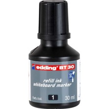 Edding Bt 30 Beyaz Yazı Tahtası Kalemi Yedek Mürekkebi - Siyah - 30ML