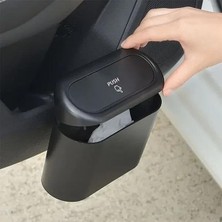 Oto Araba Çöp Kutusu Kapaklı Organizer Çöp Kovası Siyah