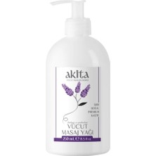 Akita% 100 Doğal Vücut ve Masaj Yağı Lavanta 250ML