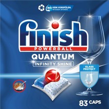 Finish Quantum Infinity Shine 83 Kapsül Bulaşık Makinesi Deterjanı Tableti (1 x 83 Kapsül)
