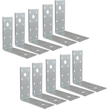10 Adet Mobilya Dolap Duvar Sabitleme Metal Köşebent 40X80X80 mm Bağlantı Aparatı L Demiri Gönye