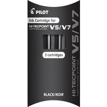 Pilot V7 Kartuşlu Yedek 3'lü,siyah