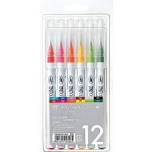 Kuretake Zig Clean Color Real Brush Fırça Uçlu Kalem 12'li