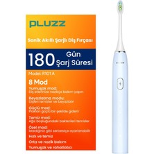 Pluzz Smart Sonic Elektrikli Şarjlı Diş Fırçası Pembe 180 Gün Şarj Süresi (Mavi)