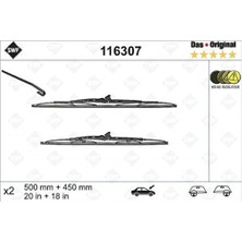 Valeo Swf Das Original Set Silecek Hyundai Accent Iıı (2005-2010) (500+450 Mm) 116307
