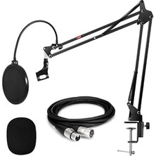 Lastvoice NB39PSX Set Stüdyo Masa Mikrofon Standı Pop Filtre Xlr Kablo