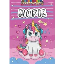 Marie: Livre De Coloriage Personnalisé Pour Marie | Licorne | Cadeau D'anniversaire Pour Fille ... | 4 À 8 Ans | 25 Motifs De Licorne Avec Le Prénom Marie, Grand Format A4 (21 x 29.7 Cm)