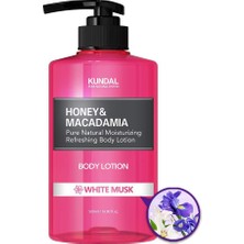 Kundal, Nemlendirici ve Besleyici Vücut Losyonu Honey & Macadamia Pure Body Lotion 500ML (White Musk)
