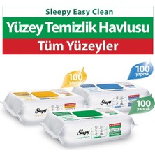 Sleepy Easy Clean Beyaz Sabun Katkılı Çamaşır Suyu Katkılı Arap Sabunu Katkılı 3X100 (300 Yaprak)