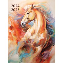 2024-2025: Monthly Planner For Horse Lovers | 8.25" x 11" Two Year Calendar With Holidays & Inspirational Quotes | Equestrian Art