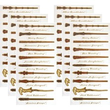 Paper House Productions Harry Potter Wands Folyo Çıkartmalar Çoklu Paket (6'lı Paket)