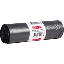 Koroplast Endüstriyel Hantal Boy Çöp Poşeti Siyah 10'lu 100X150 Cm, Yırtılmaz & Sızdırmaz, Kalın, Çift Katlı, Geri Dönüştürülebilir, Fabrika, Depo, Inşaat, Otel, Restoran, Hastane, Atölye