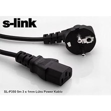 S-Link SL-P350 5m 3 x 1mm Lüks Power Kablo