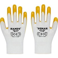 BADEM10 Handy Hn-15 Nitril Kaplama Iş Eldiveni Sanayi Inşaat Usta Eldiven 10/xl (6 Çift)