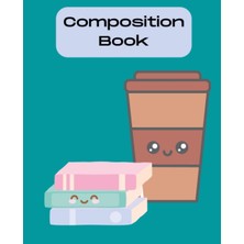 Kawaii Composition Book - Coffee & Books Cover - College Ruled
