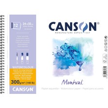 Canson Montval Eskiz ve Resim Defteri, Spiralli, 12 Sayfa, 24X32, 300G