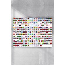 Postermanya (PSTER9159) Ülke Bayrakları Eğitim Posteri (40X60CM)