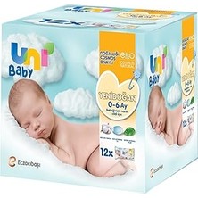 Uni Baby Yenidoğan 480 Yaprak Islak Mendil Beyaz (12 x 40 Adet)