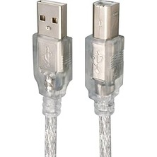 Powermaster USB Yazıcı Kablosu 1,5 Metre 2.0V Şeffaf (SL-U2015)