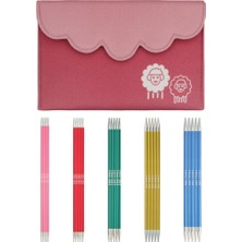Knitpro Çift Uçlu Örgü Iğnesi Seti, Zing (15 Cm), 5'li Set