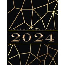 Agenda Semainier 2024: Soyez Le Maître Incontesté De Votre Temps, Atteignez Vos Objectifs Avec Aisance Grâce À Notre Planificateur Hebdomadaire 1 ... Format A4 Couverture Noire Doré Mandala