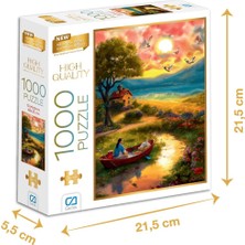 Ca Games Gün Batımı 1000 Parça 2,2mm Kalınlık 48X68CM Profesyonel Hobi Puzzle Yapboz Serisi