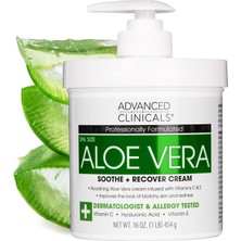Advanced Clinicals Aloe Vera Yüz ve Vücut Kremi 454GR