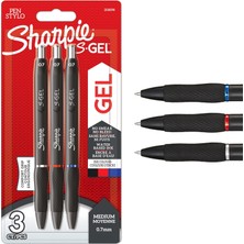 Sharpıe Sharpie S Gel Jel Mürekkepli Kalem, 0.7 Mm, Siyah, Mavi, Kırmızı - 3'lü Bls
