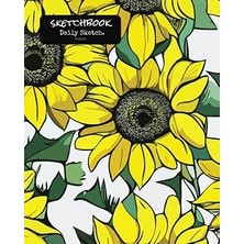 Sketchbook: Dotted Sketchbook For Drawing, Writing, Graphing, Sketching Or Doodling, 80 Pages, 8.5" x 10"... Large 5X5MM Dotted Journal Soft Sunflower Design Cover