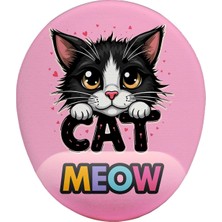 Cat Meow Bilek Destekli Mouse Pad