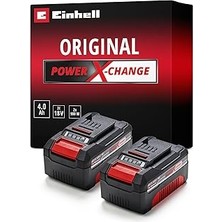 Einhell Pxc Twin Pack 2X18 V 4,0 Ah Power X-Change Akü (Li-Ion, 18 V, 2 x 4.0 Ah, Tüm Power X-Change Cihazları ile Uyumlu, Aktif Akü Yönetim Sistemi, Özel Şarj Döngüleri) - 4511489