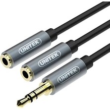 Unitek Y-C956ABK Mini Soket, 3,5 mm (M) - 2 x 3,5 mm (F) Siyah