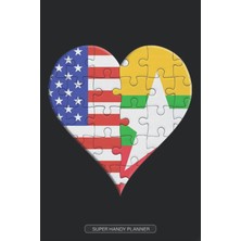Planner: American Burmese Flag United Heart Jigsaw Puzzle Flags Of America Myanmar