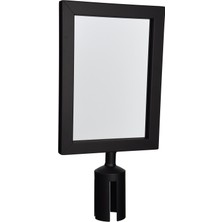 Winco CGSF-12K Stanchion Üst Işaret Çerçevesi, Siyah, Orta