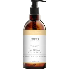 BOCO%100 Saf ve Doğal Kastil Sıvı Sabunu 250 ml | Mandalina & Yasemin Uçucu Yağlı | Kuruluk Yaşayan Ciltler Için | El, Yüz & Vücut Temizleyici