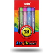Valkyrie Leto 18 Adet Akrilik Marker Kalem Seti