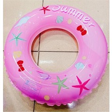 Moontime Alaçatı 60 cm Pembe Çocuk Deniz ve Havuz Simidi Kaliteli Ithal Ürün +4 Yaş Itibaren