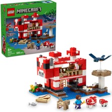 LEGO Minecraft Mooshroom Evi 21270, 8 Yaş ve Üzeri Erkek ve Kız Çocuklar Için Mantar Tarlaları, Steve Figürü ve Yaratıklar Içeren Rol Yapım Oyuncağı Yapım Seti, Doğum Günü Hediyesi Fikri (500 Parça)