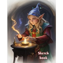 Sketchbook: Elf Cover, Blank Paper, Notebook For Sketching, Painting, Drawing, Unlined. Large: 8.5 x 11 Inches